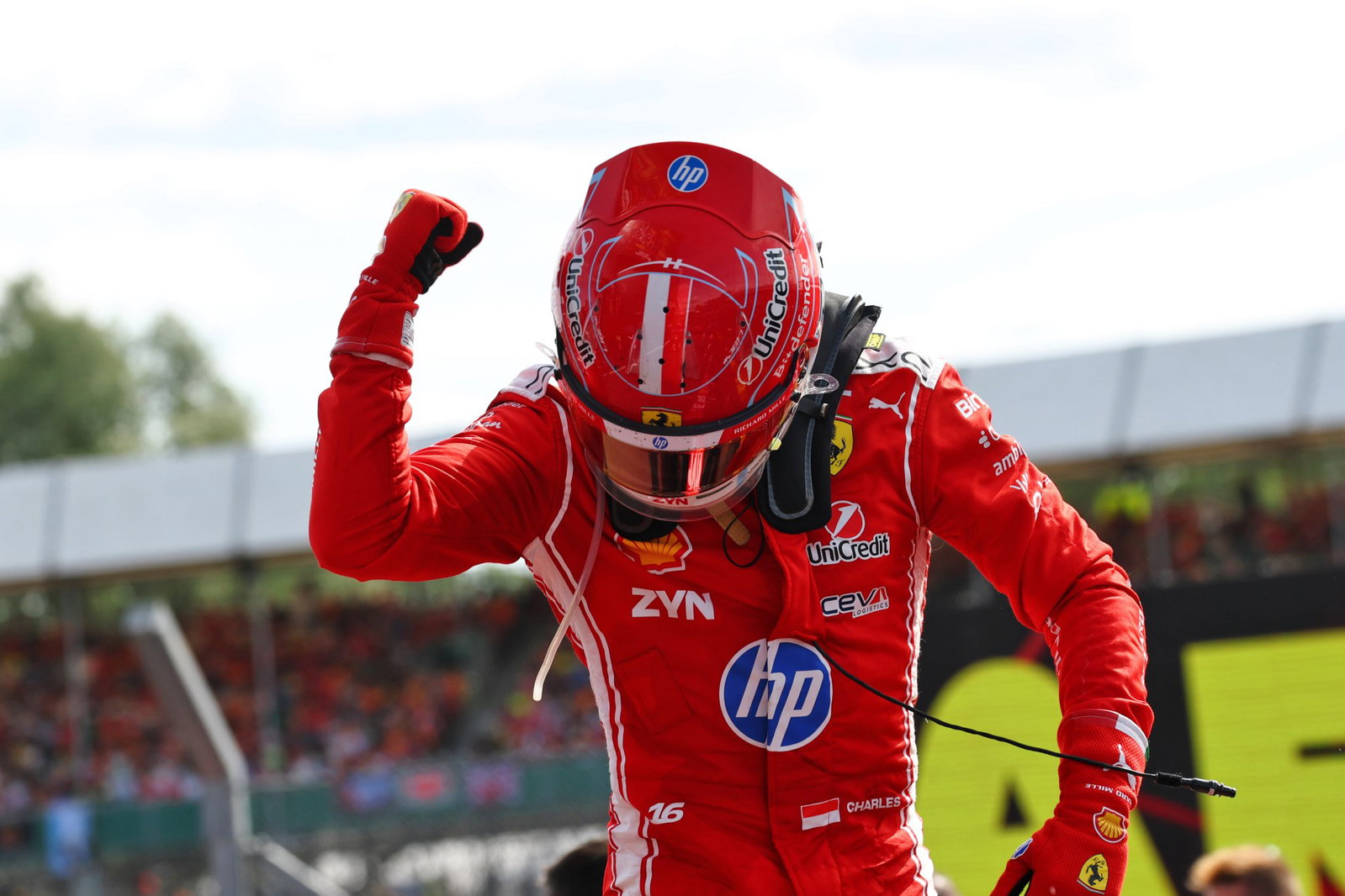Leclerc celebrates his first win of F1 2026