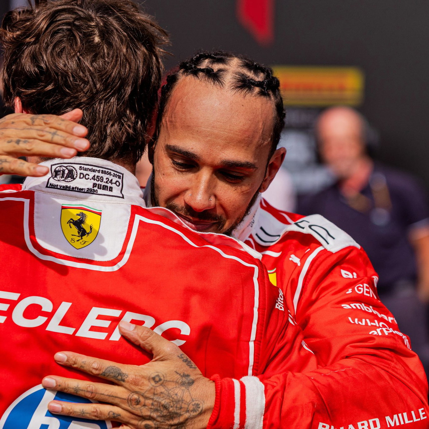 Hamilton congratulates Leclerc, despite the team losing a one-two result