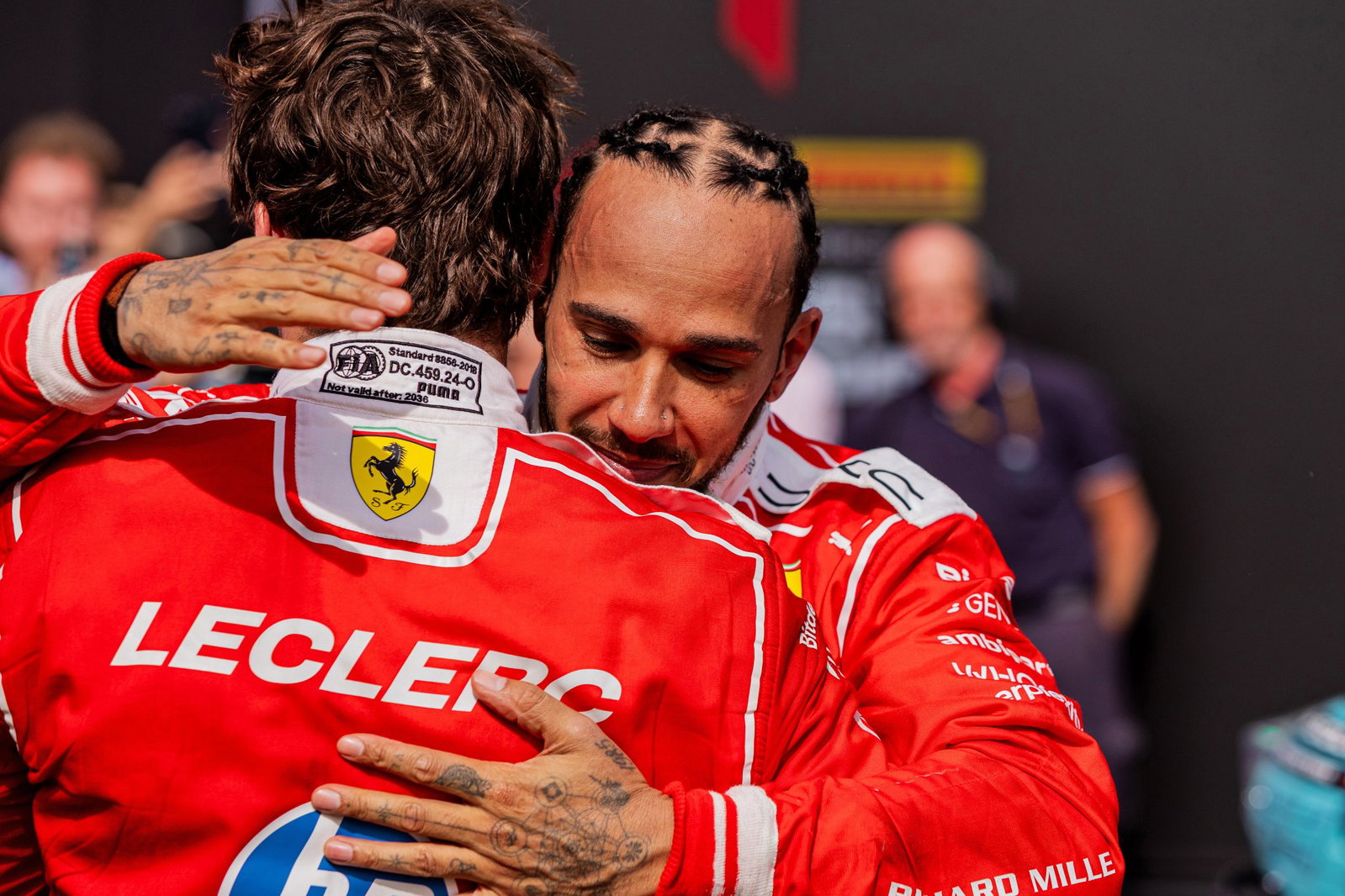 Hamilton congratulates Leclerc, despite the team losing a one-two result