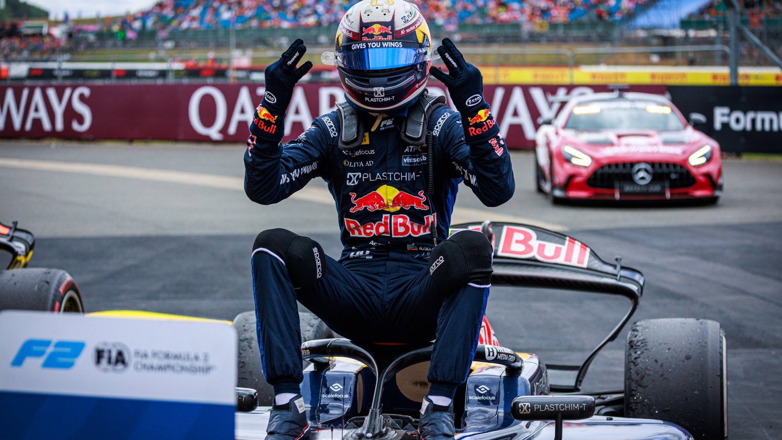 Tsolov celebrates at Silverstone