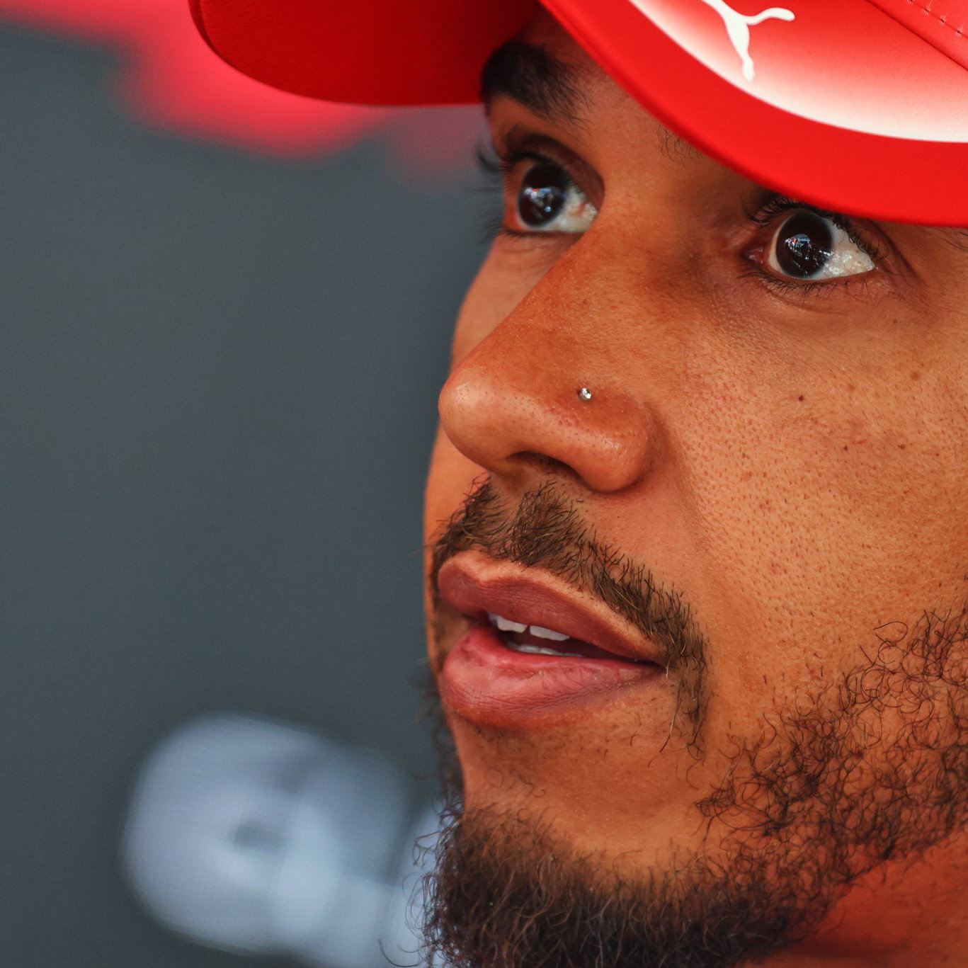 Hamilton accidentally hit one of his mechanics during his pit stop