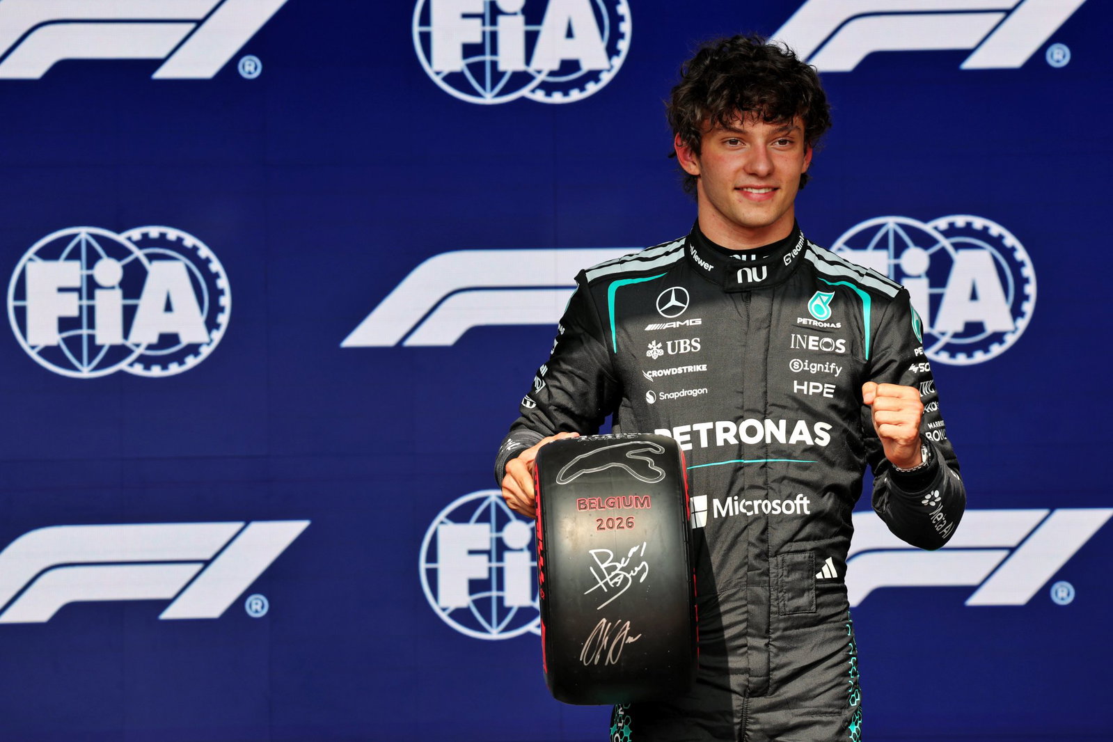 Antonelli celebrates at Spa