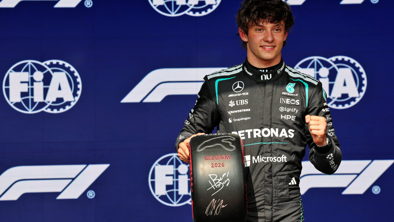 Antonelli celebrates at Spa