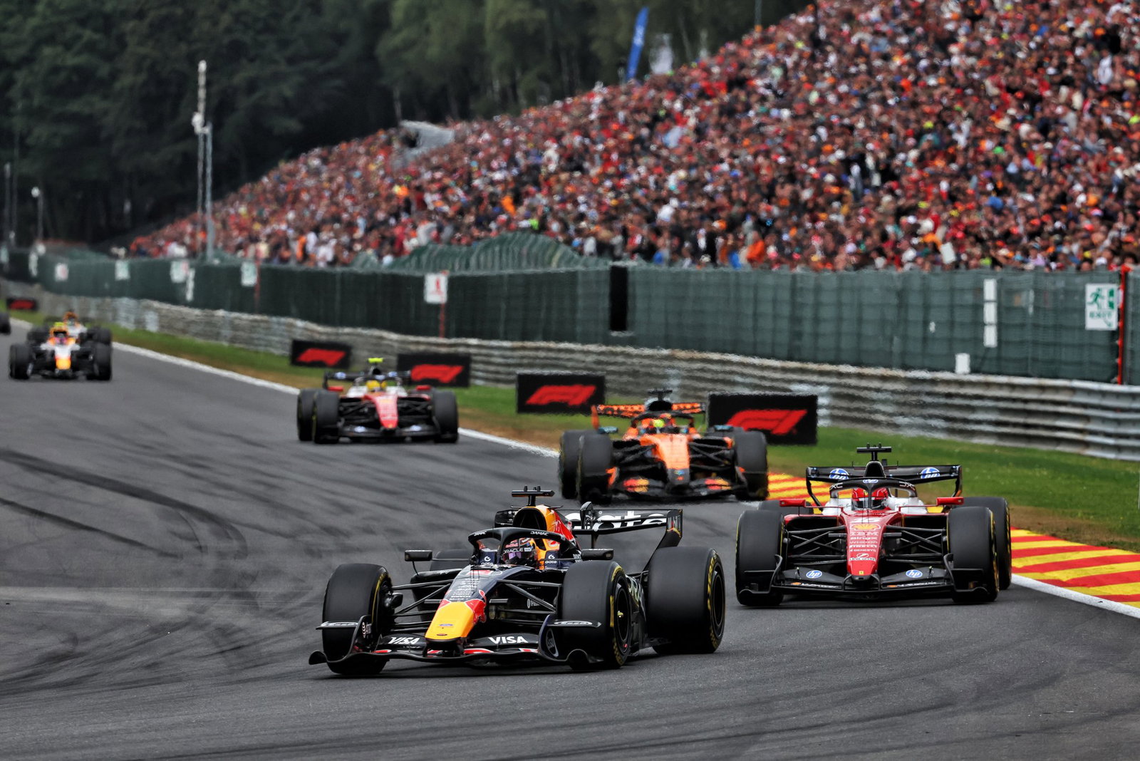 Verstappen went from first to third by the end of lap one