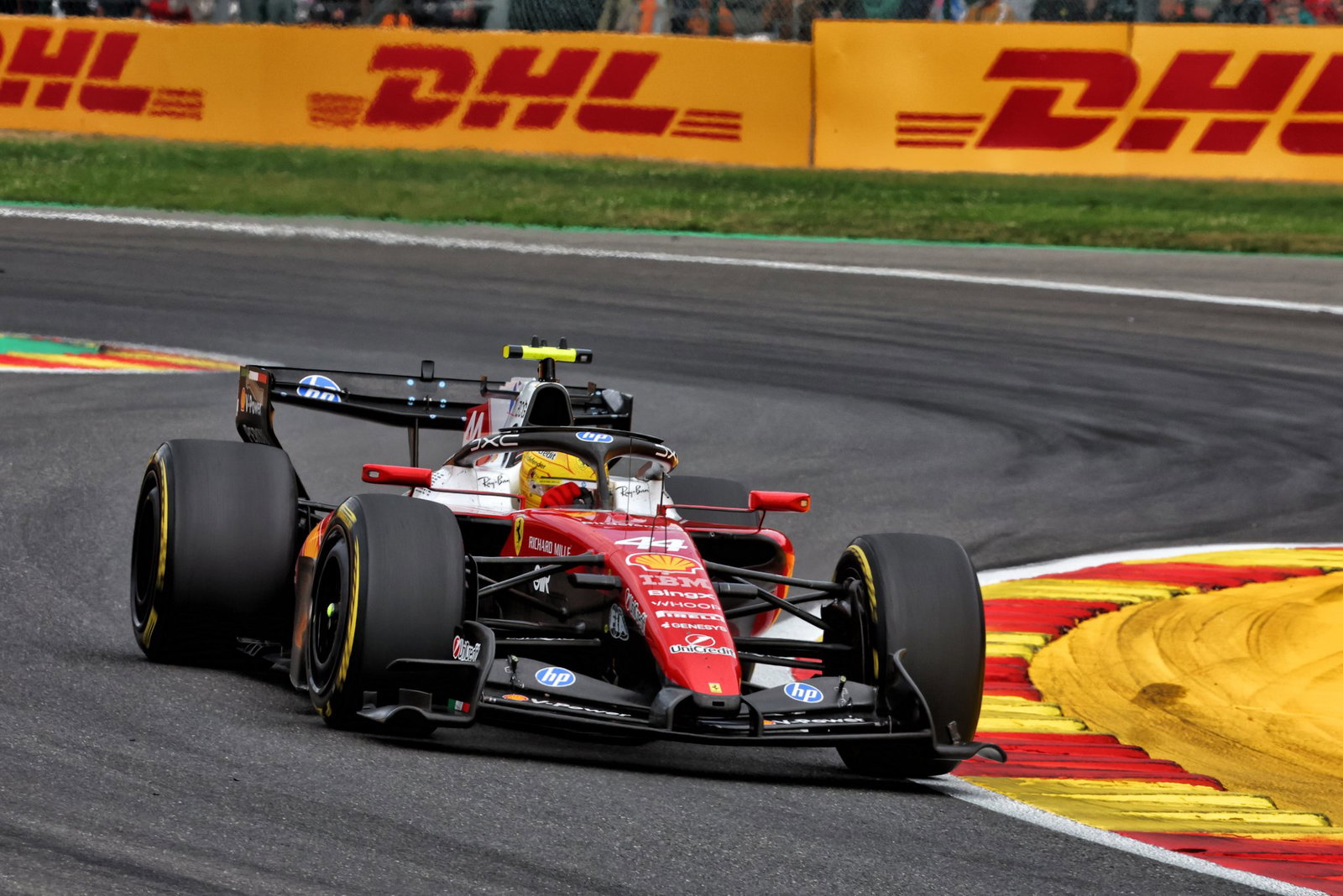 Hamilton benefited in the championship race with Russell's early exit