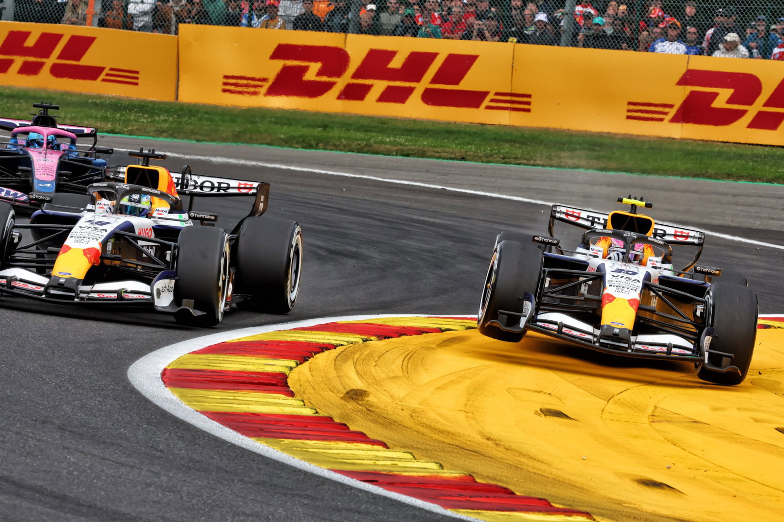 The Racing Bulls pair clashed in Belgium