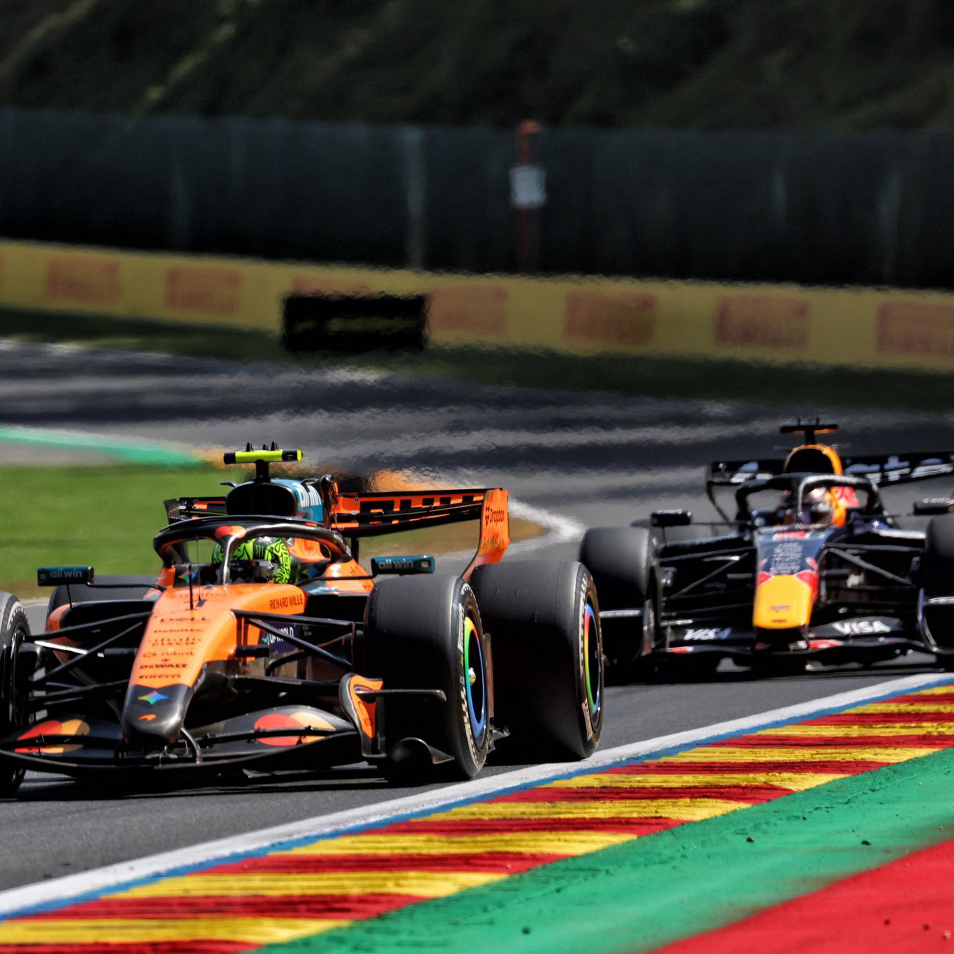 Norris and Hadjar at Spa