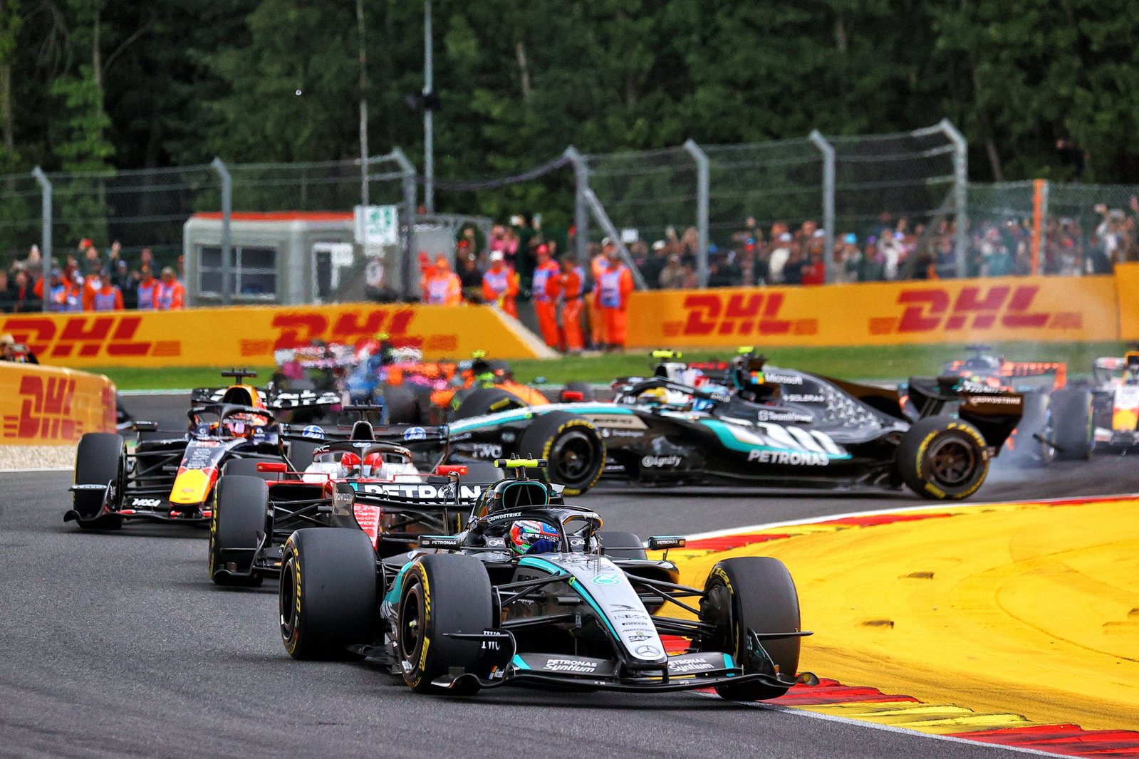 It was a chaotic first lap at Spa