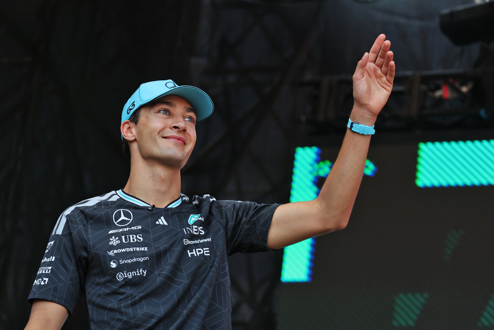 Russell will hope to carry the good feeling onto the track when F1 returns