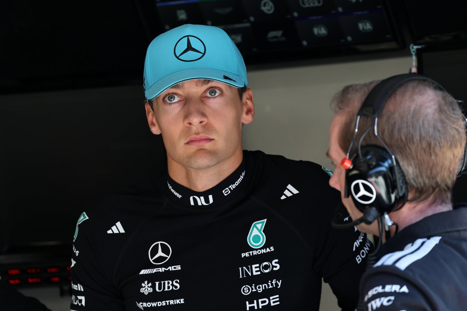 Russell stopped on track right at the end of qualifying 