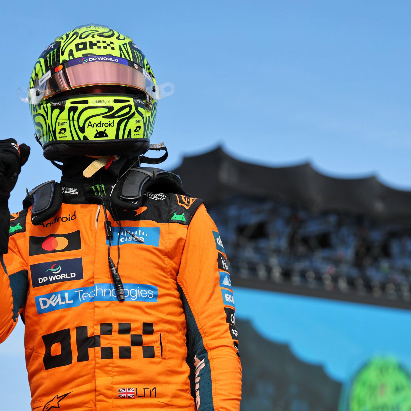 Norris celebrates his first F1 pole of 2026