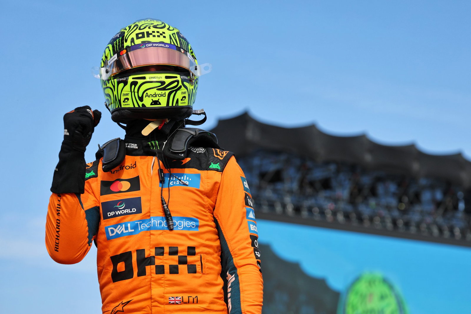 Norris celebrates his first F1 pole of 2026