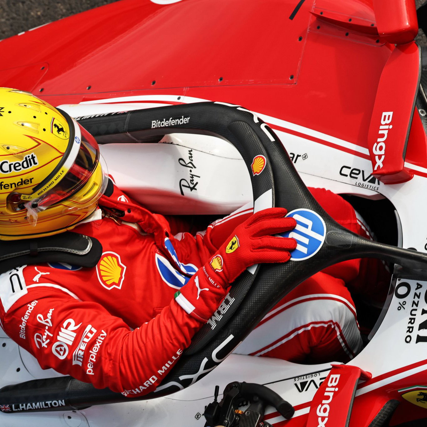 Hamilton qualified second but was demoted three places