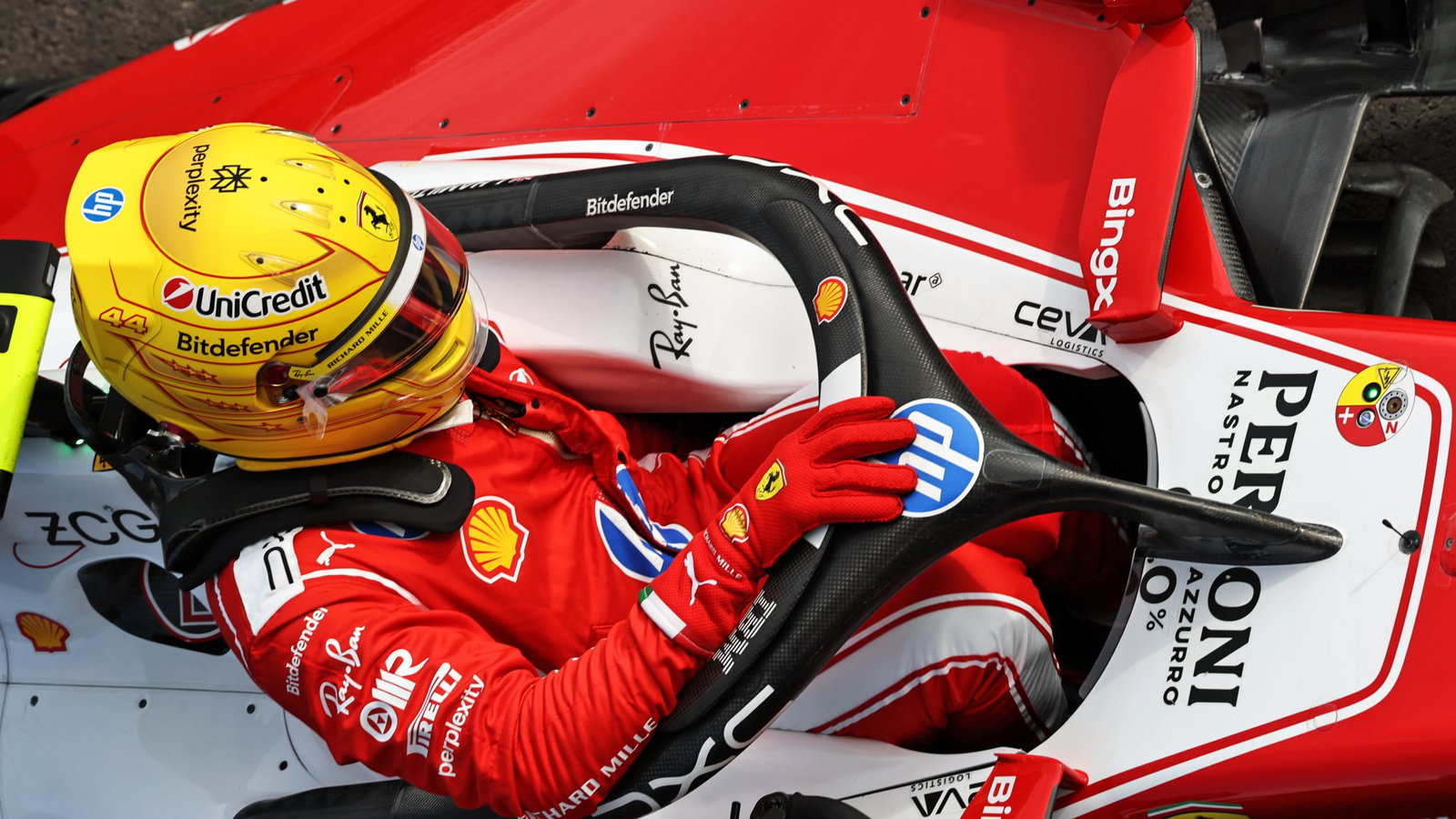 Hamilton qualified second but was demoted three places