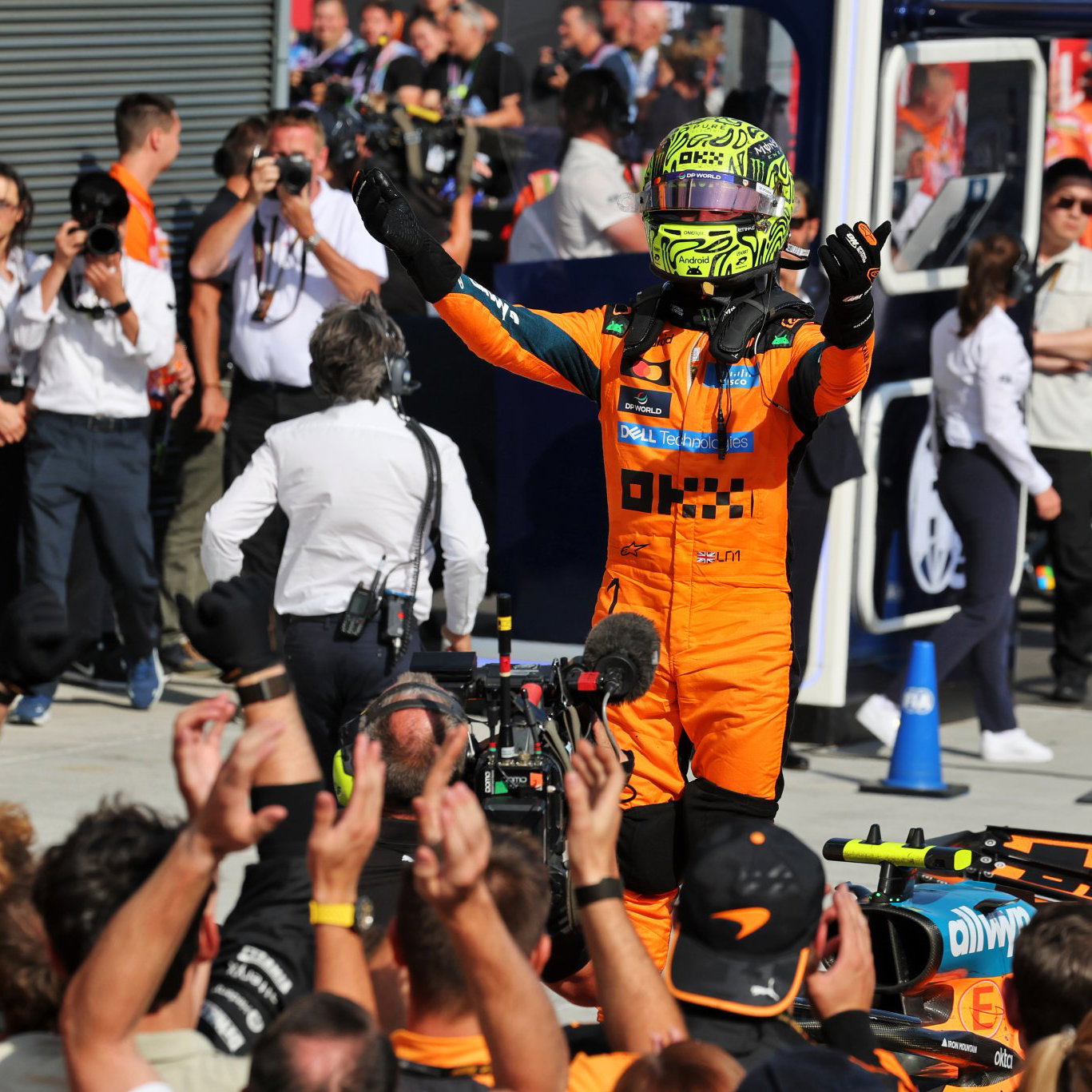 Norris celebrates his first win of F1 2026