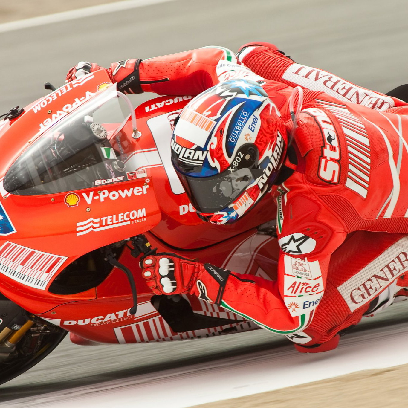 Stoner racing in MotoGP