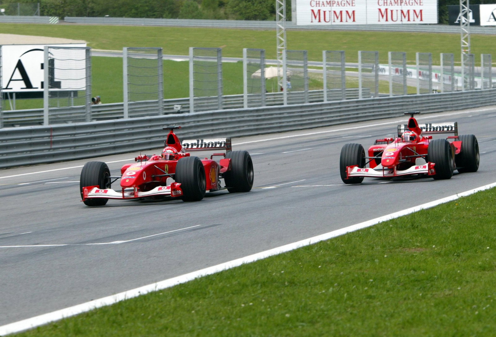 Barrichello was ordered aside for Schumacher at the final corner in 2002 at Austria