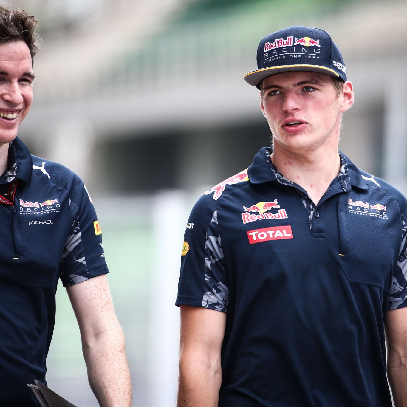 Verstappen walks with Michael Manning
