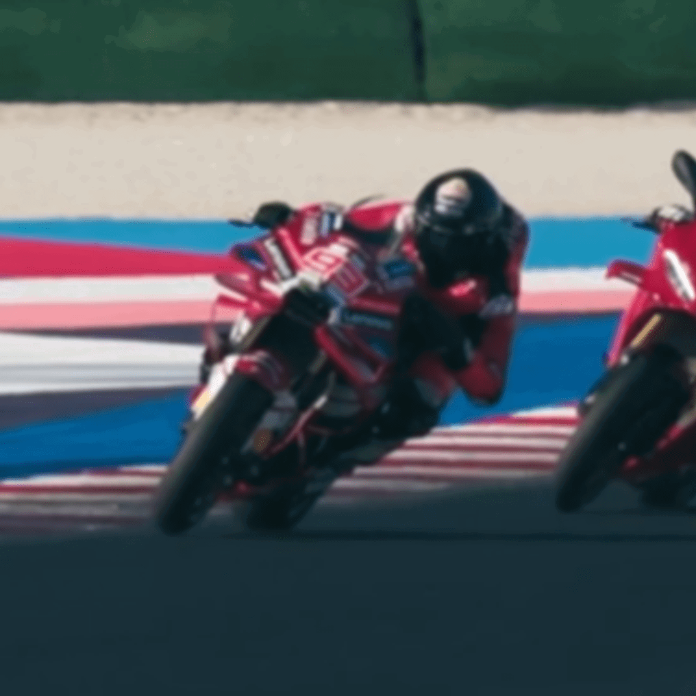 Kayla Yaakov on Marc Marquez's Ducati. Credit: Instagram/Kayla Yaakov.