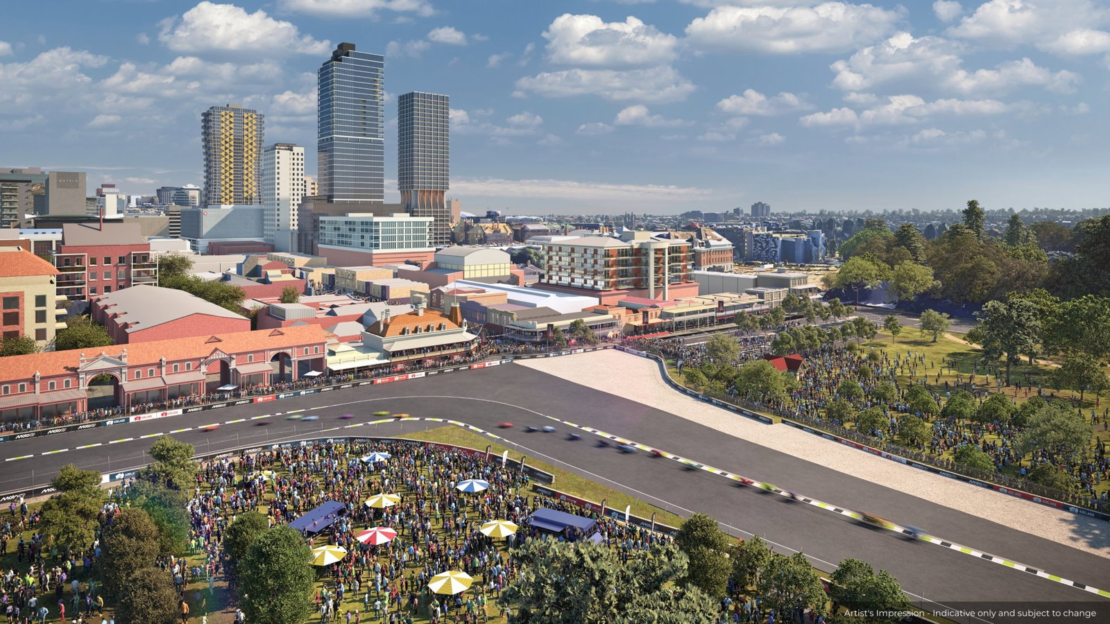 Adelaide MotoGP circuit render. Credit: MotoGP.