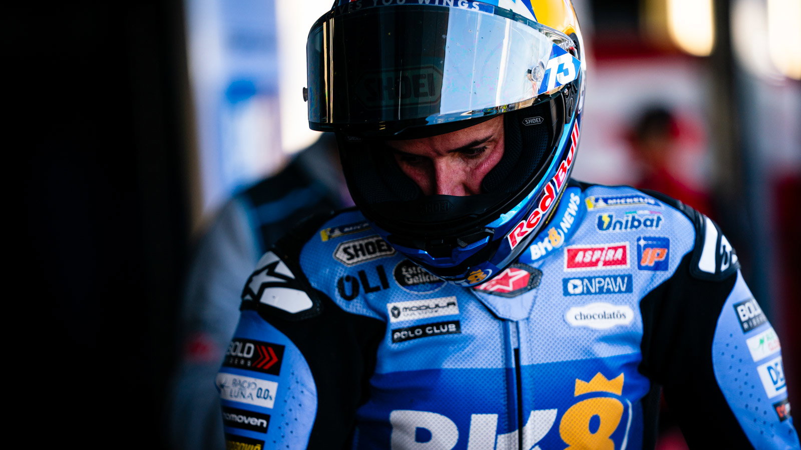 Alex Marquez, 2026 MotoGP British Grand Prix, pit box. Credit: Tony Goldsmith.