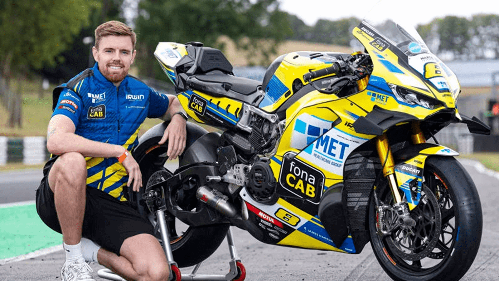 Danny Buchan with MET fonaCAB Ducati. Credit: British Superbike Championship.