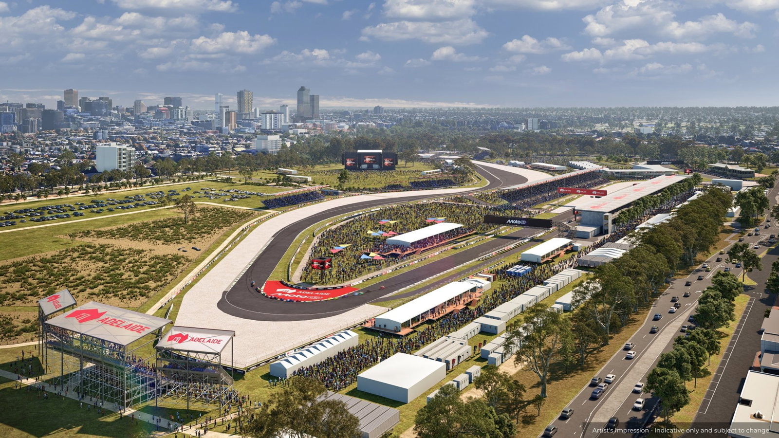 MotoGP gives a first look at its Adelaide track due to debut in 2027.