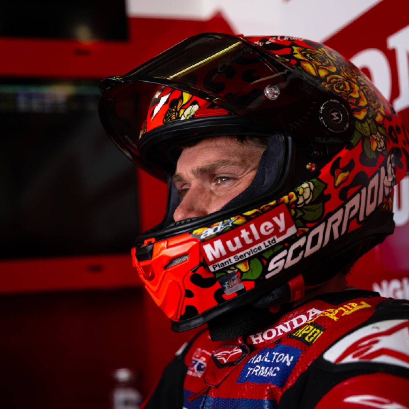 Jake Dixon, August 2026 Estoril HRC WorldSBK Test, pit box. Credit: Honda Racing Corporation.