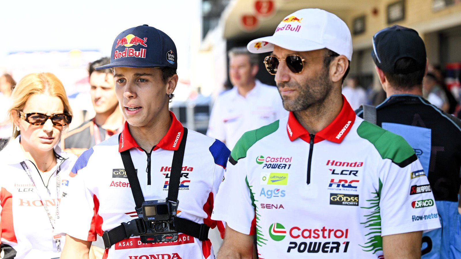 Johann Zarco and LCR team-mate Diogo Moreira.