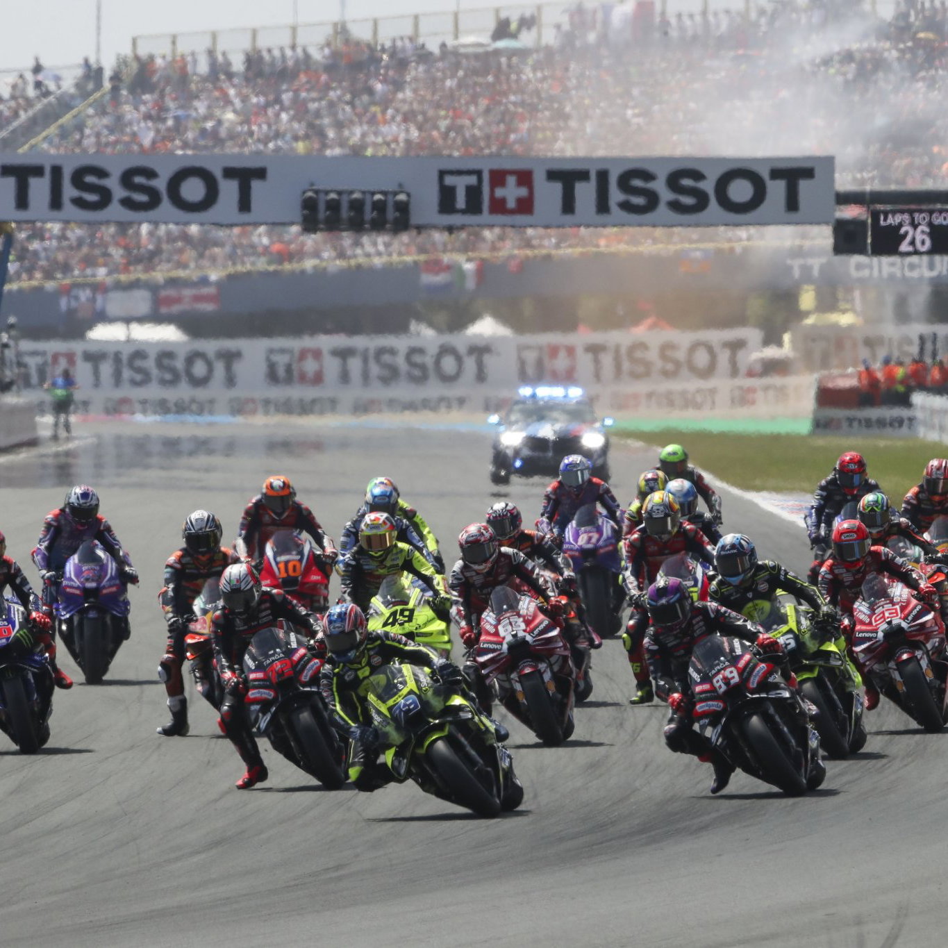 2026 MotoGP Dutch Grand Prix, race start. Credit: Gold and Goose.