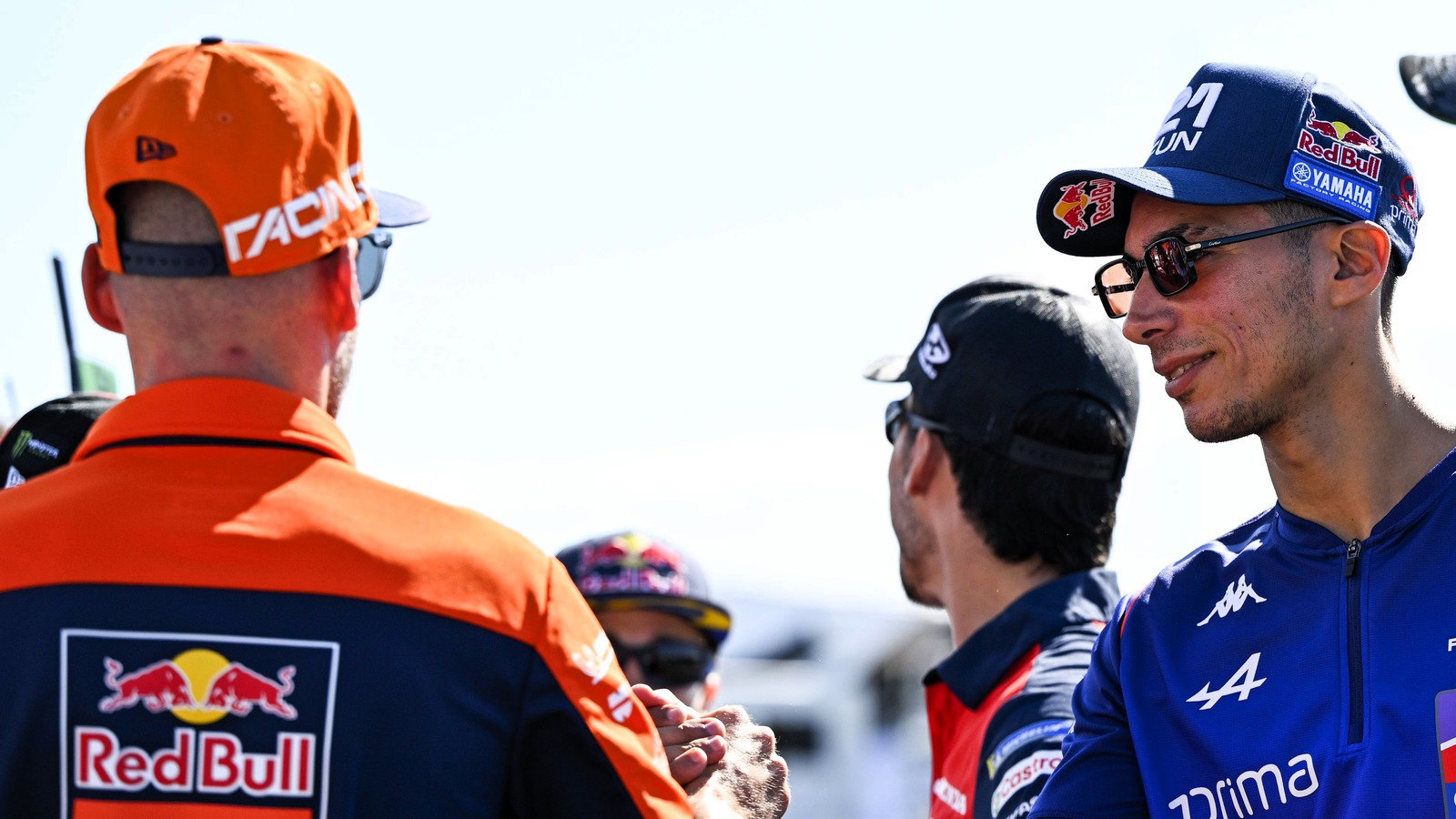 Brad Binder and WorldSBK champion Toprak Razgatlioglu.