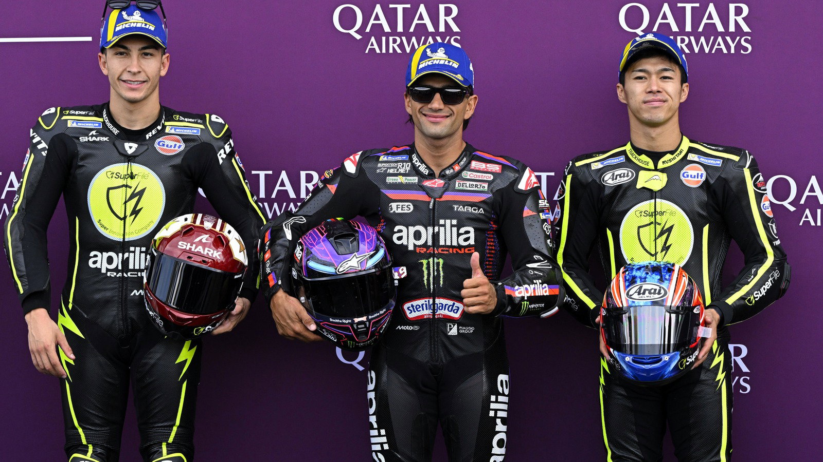 Jorge Martin, Raul Fernandez and Ai Ogura form the Silverstone front row.