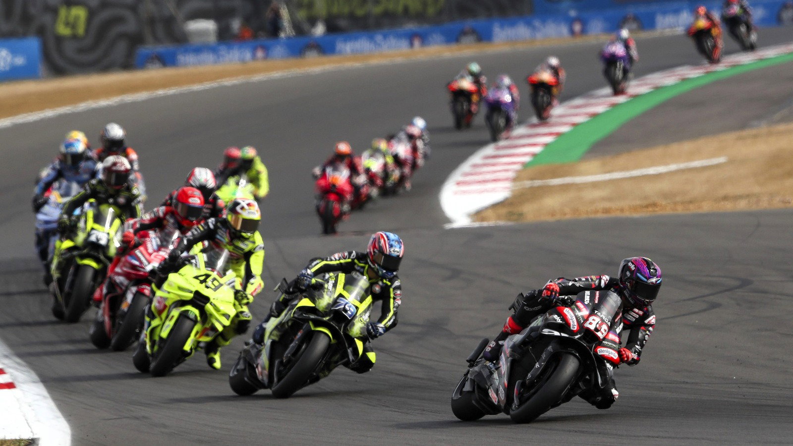Jorge Martin leads 2026 Silverstone MotoGP Sprint.