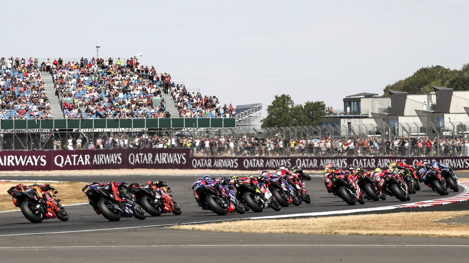 Race action, 2026 Silverstone MotoGP.