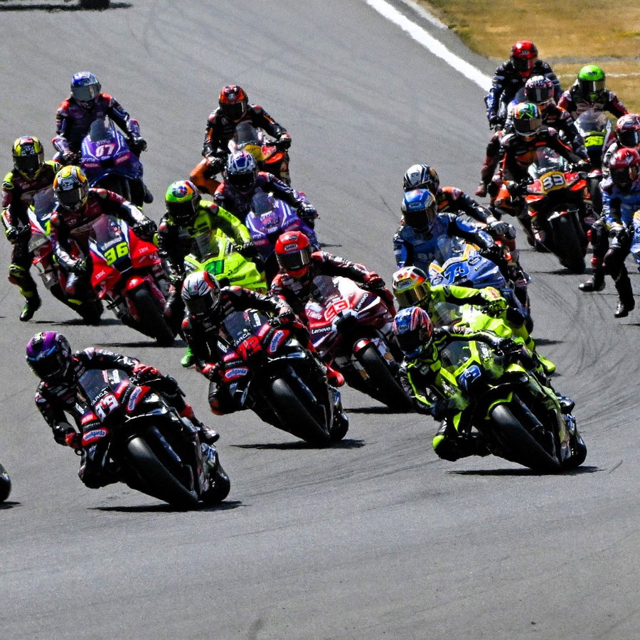 Race start, 2026 Silverstone MotoGP. 