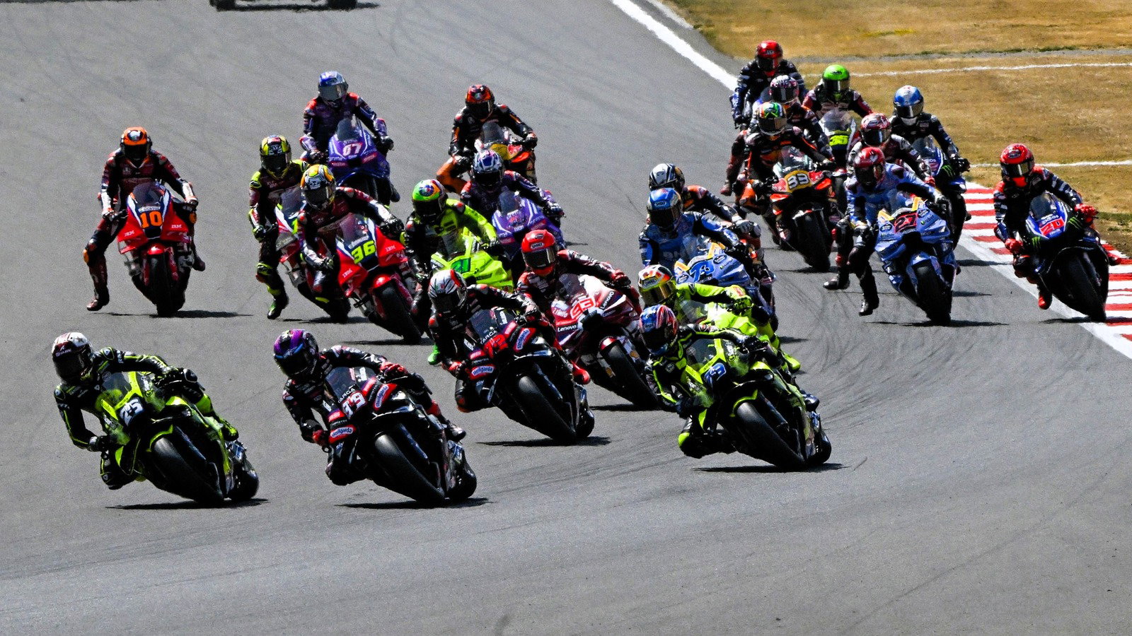Race start, 2026 Silverstone MotoGP. 