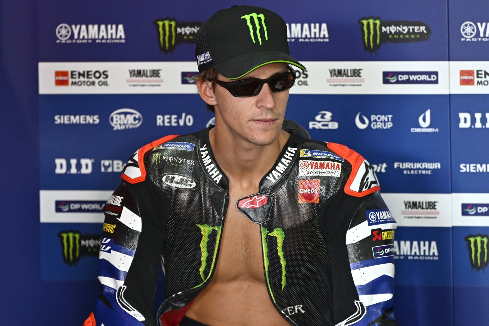 Fabio Quartararo, 2026 MotoGP Aragon Grand Prix, pit box. Credit: Gold and Goose.