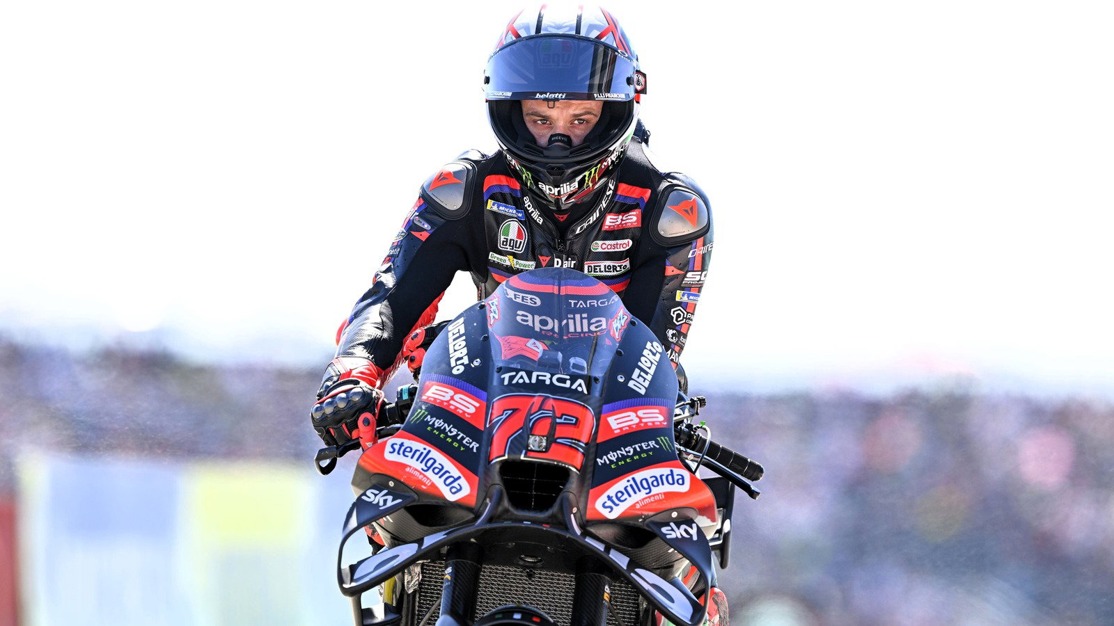 Marco Bezzecchi fastest in Aragon warm-up.