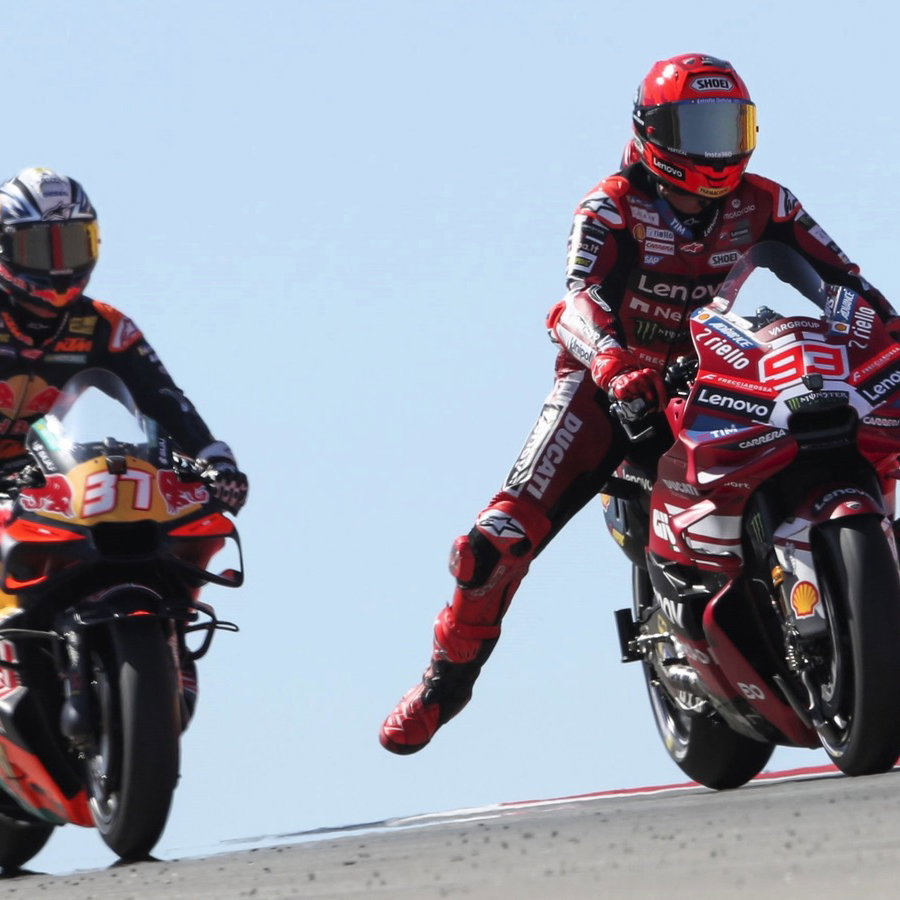 Marc Marquez, Pedro Acosta, 2026 Aragon MotoGP.