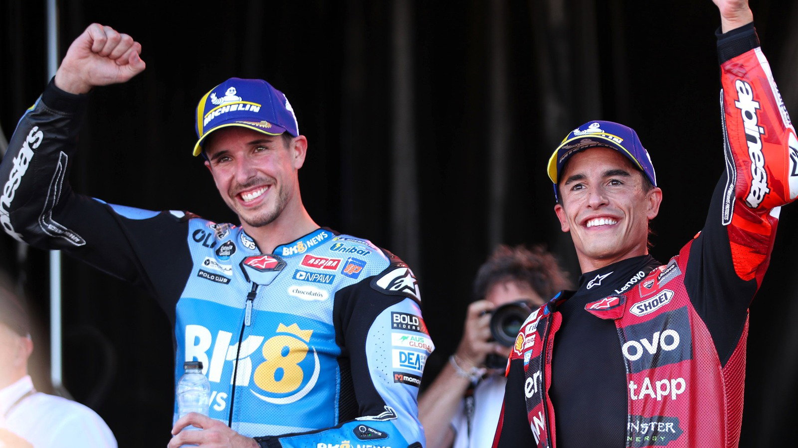 Sprint runner-up Alex Marquez still suffering in sector 3 at Aragon.