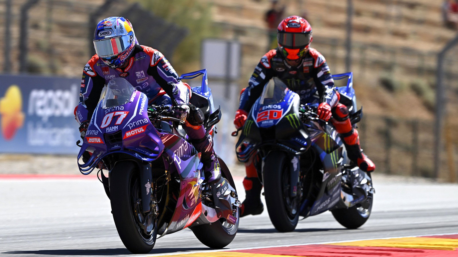 Toprak Razgatlioglu, Fabio Quartararo, 2026 Aragon MotoGP.
