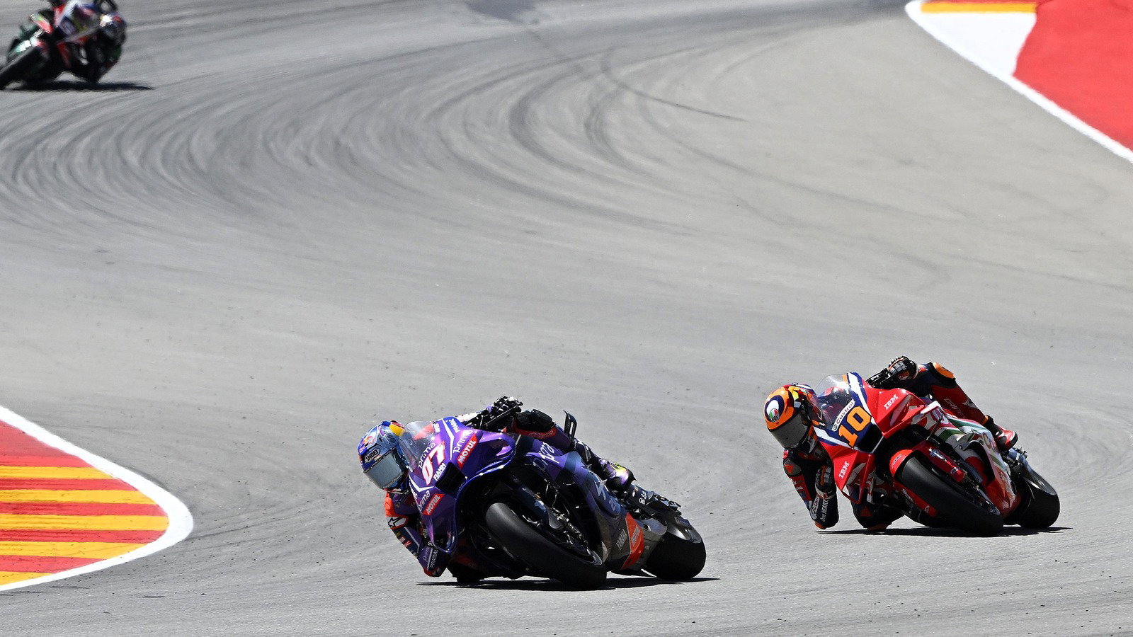 Toprak Razgatlioglu, Luca Marini, Johann Zarco, 2026 Aragon MotoGP.