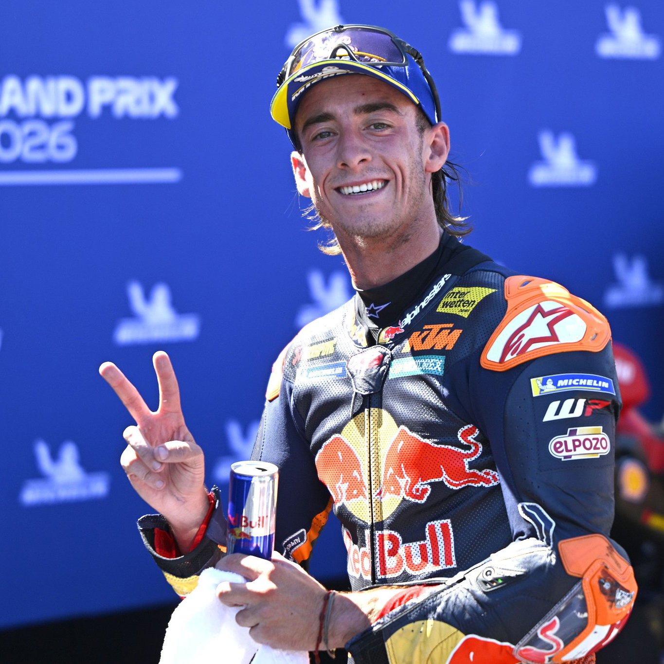 Pedro Acosta, 2026 MotoGP Aragon Grand Prix, parc ferme. Credit: Gold and Goose.