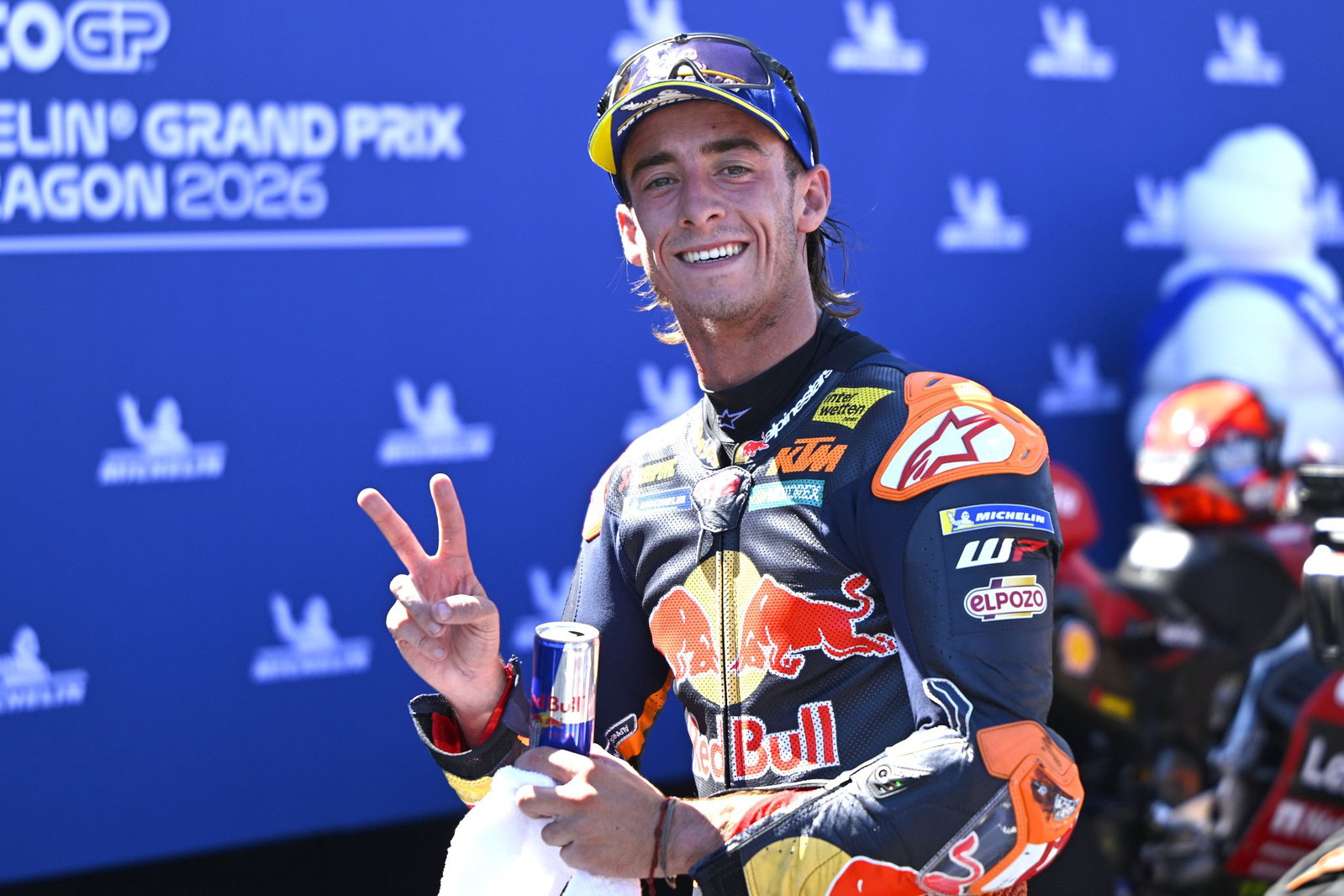Pedro Acosta, 2026 MotoGP Aragon Grand Prix, parc ferme. Credit: Gold and Goose.