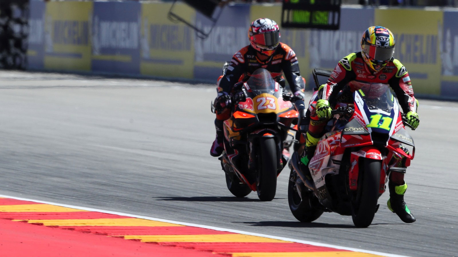 Diogo Moreira, Enea Bastianini, 2026 Aragon MotoGP. 