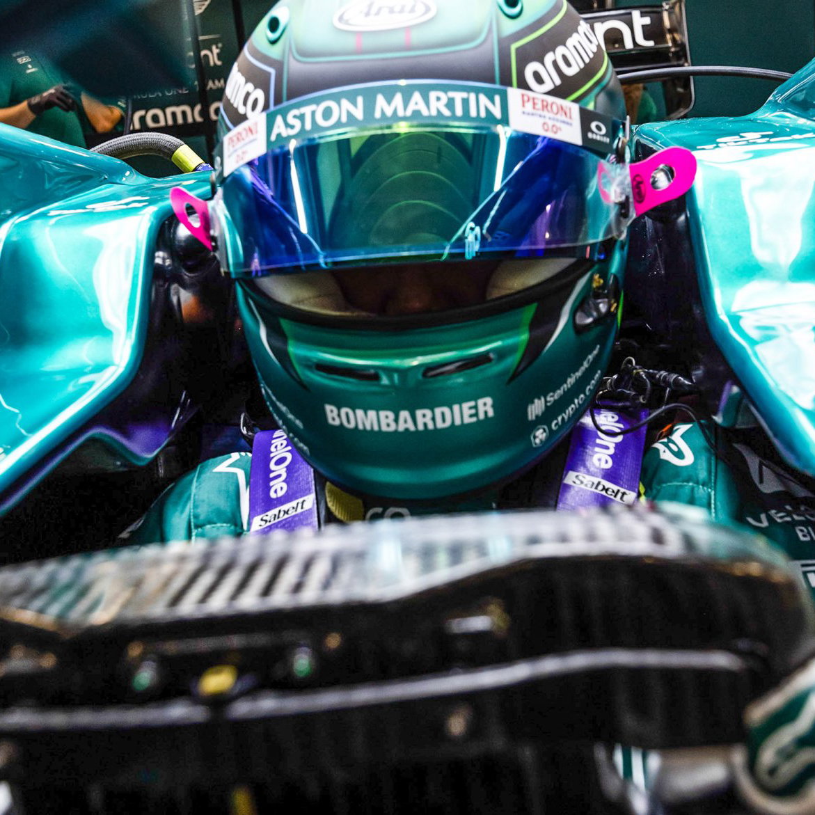 Jessica Hawkins tests an Aston Martin F1 car for the first time