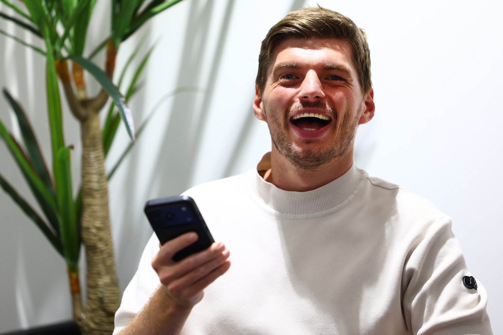 Max Verstappen was all smiles after signing his new Red Bull deal
