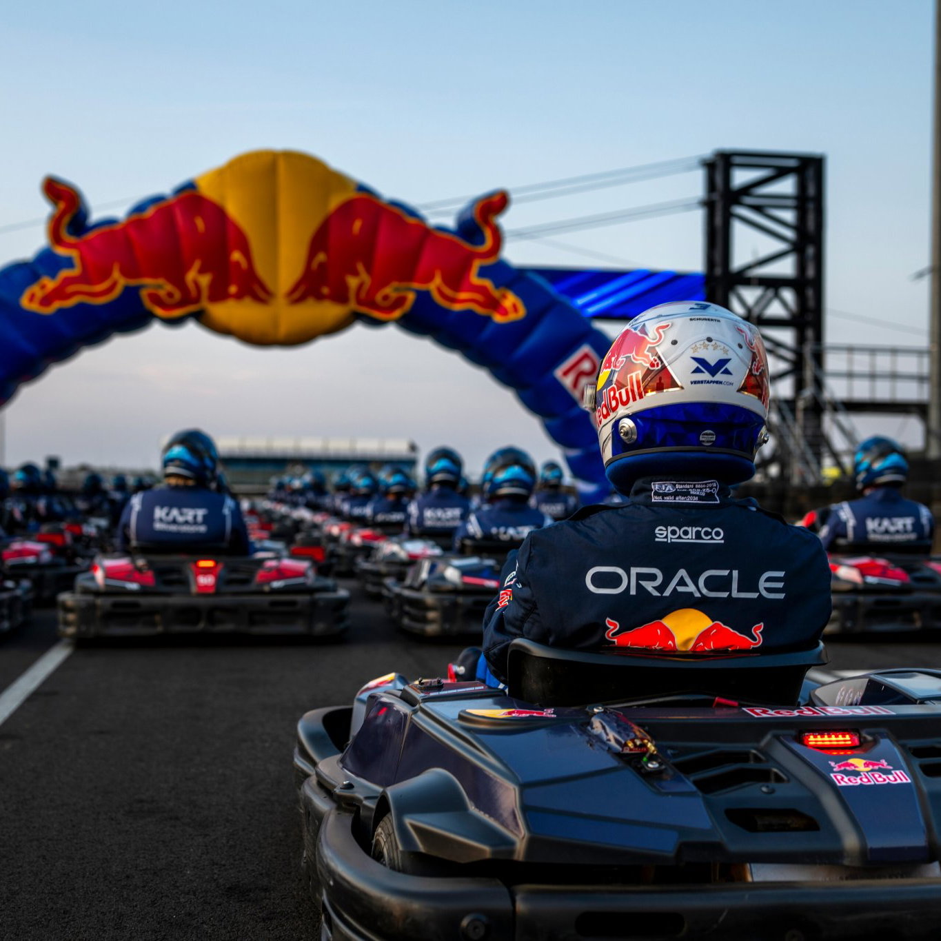 Verstappen will take on a 100 kart challenge at Silverstone