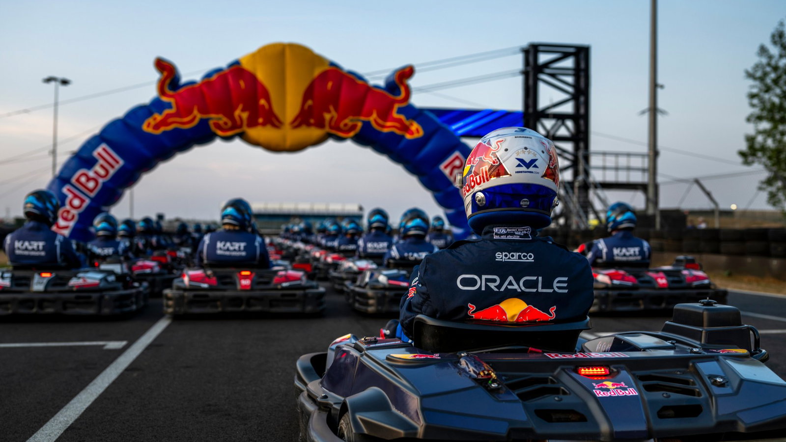 Verstappen will take on a 100 kart challenge at Silverstone