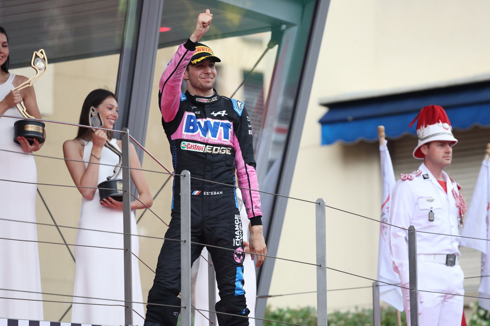 Ocon stood on the Monaco podium in 2023